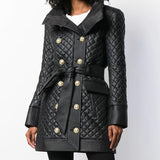 black leather jacket