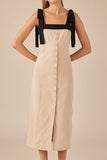 Linen Sand Maxi Dress