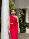 red dress