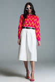 Zigzag Magenta Pink Sweater