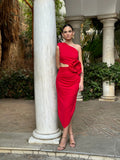red dress