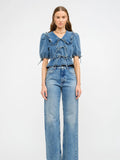 denim blouse