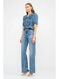 denim blouse