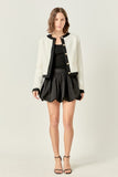 White and Black Tweed Jacket