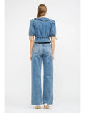 denim blouse