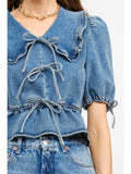 denim blouse