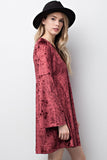 Rock Burgundy Velvet Dress