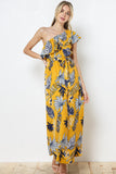 Tropical Mood One Shoulder Maxi Dress
