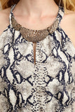 Snake Print Maxi Dress