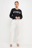 black sweatshirt