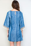 Eclectic Babe Denim Tassel Dress
