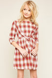 Girls Flannel Front Tie Dress