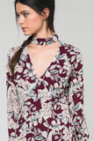 Napa Maxi Floral Choker Burgundy Honey Punch Dress 