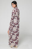 Napa Maxi Floral Choker Burgundy Honey Punch Dress 