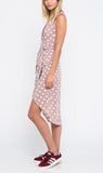 polkadot wrap around dress