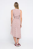 polkadot wrap around dress
