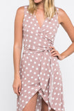 polkadot wrap around dress