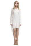 Line and Dot Twist Shirt Dress