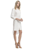 Line and Dot Twist Shirt Dress